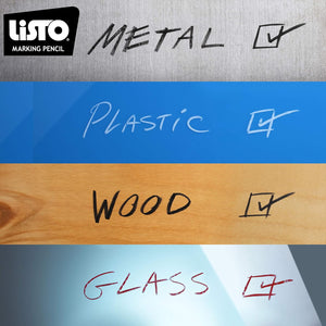 Listo - White Marking Pencil Writes on Any Surface, 72/Box - 162BWE