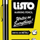 Listo - Yellow Marking Pencil Refills Writes on Any Surface, 72/Bx - 162BYW