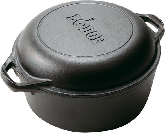 Lodge - 4.7 L Cast Iron Double Dutch Oven - L8DD3INT