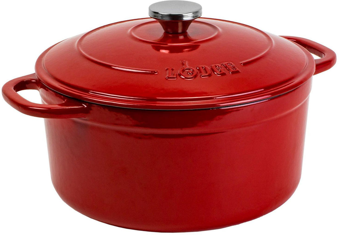 Lodge - Enamel 5.5 QT Red Dutch Oven - EB5D42INT