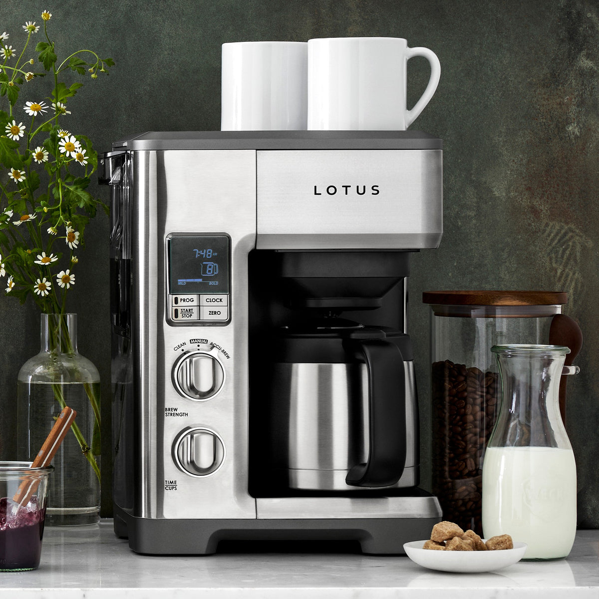 Lotus - Professional Series The Top Drip Coffeemaker with Grounds Scale - LTSCM500