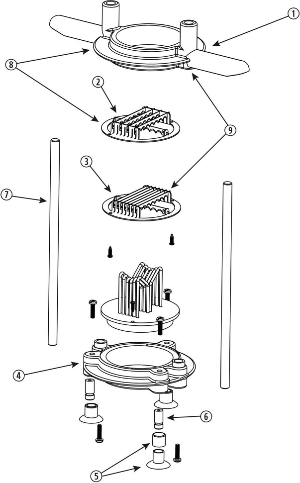 Louis Tellier - 0.74" Lemon Slicers 5 Blades - CDX004
