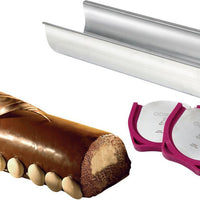 Louis Tellier - 11.81" Stainless Steel Rounded Yule Log Mould - 814570