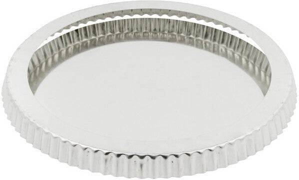 Louis Tellier - 11.81" x 11.02" x 0.98" Tin Plate Round Fluted Tart Mould With Removable Bottom - 126442