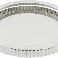 Louis Tellier - 11.81" x 11.02" x 0.98" Tin Plate Round Fluted Tart Mould With Removable Bottom - 126442