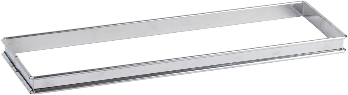 Louis Tellier - 13.77" Stainless SteelRectangular Tart Ring With Rolled Edge - 865310