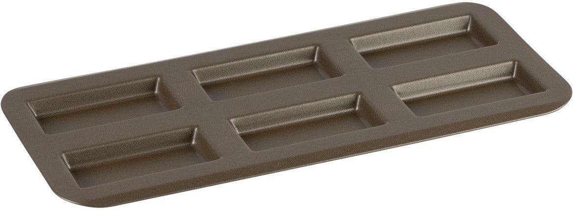 Louis Tellier - 14.96" x 7.08" Non-Stick 6 Financier Baking Sheet - 220710