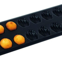 Louis Tellier - 15.55" Non-Stick Obsidian 20 Compartment Small Madeleines Baking Sheet - 464510