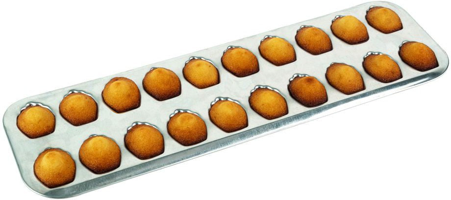 Louis Tellier - 15.55" x 4.92" x 0.51" Tin Plate 20 Small Madeleine Baking Sheet - 164510