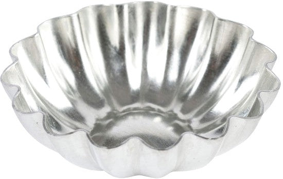 Louis Tellier - 1.77" Non-Stick Round Fluted Petits-Fours Moulds, Pack of 12 - 293510