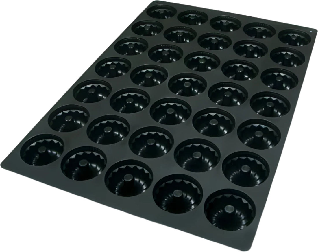 Louis Tellier - 2.8" Black Flexible Pastry Mold Baking Sheets - SQ011