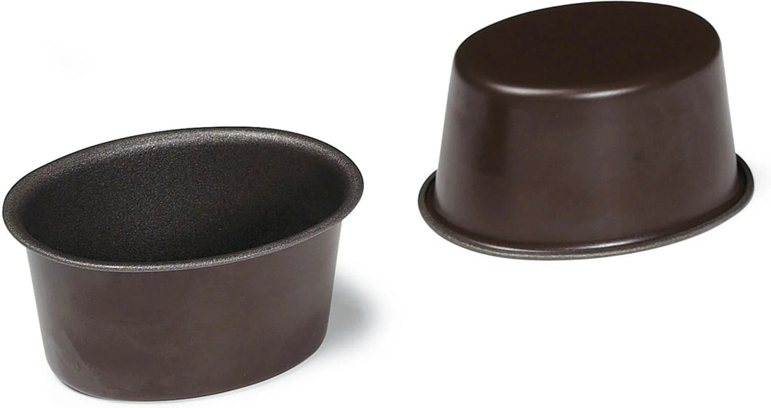 Louis Tellier - 2.95" Non-Stick Oval Plain bottom Aspic Mould - 230210