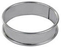Louis Tellier - 3.39" Stainless Steel Deep Tart Ring With Rolled Edges - 834940