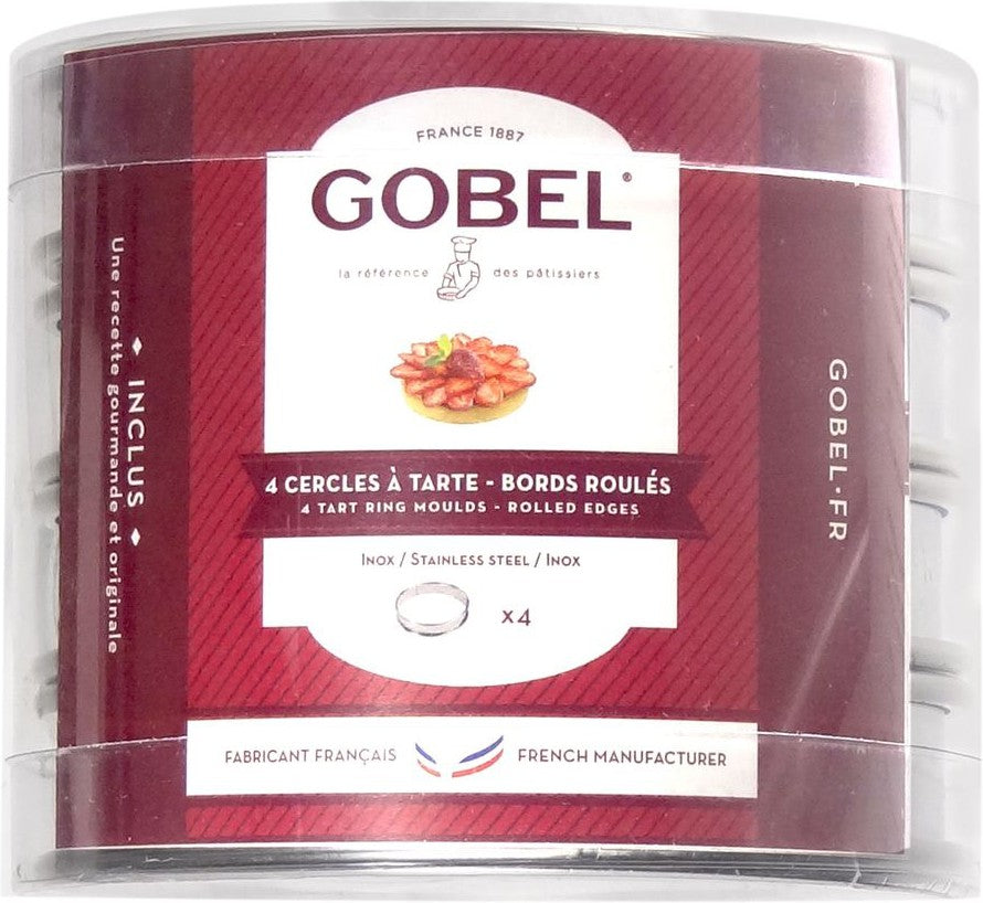 Louis Tellier - 3.54" Stainless Steel Square Tart Rings, Pack of 4 - 889830