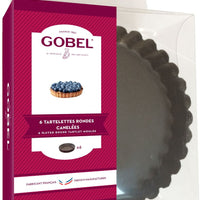 Louis Tellier - 4.72" Non-Stick Round Fluted Tartlet Mould, Pack of 6 - 282550