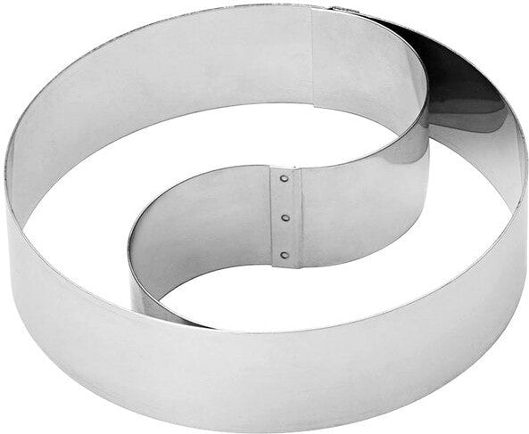 Louis Tellier - 7.08" Round Stainless Steel Mousse Ring Duo with Removable Divider - 890650