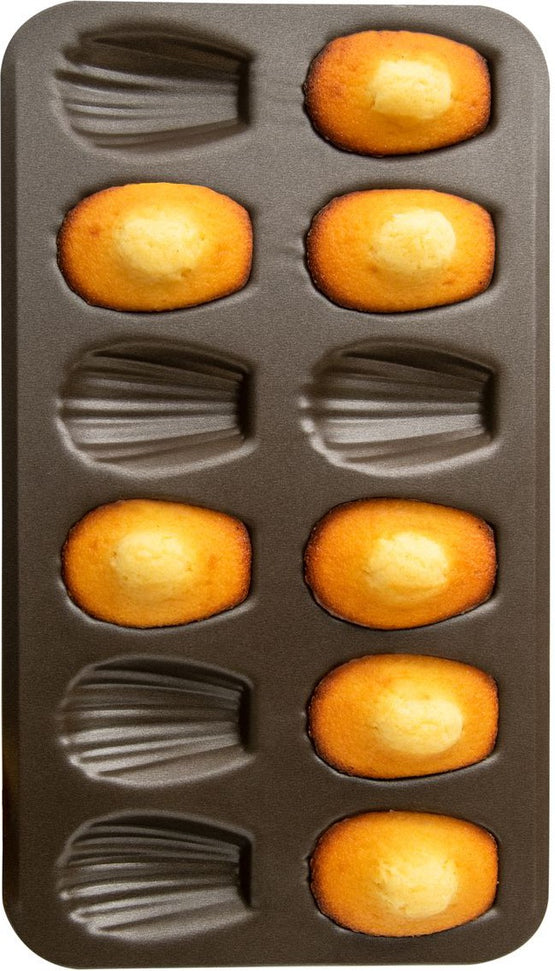 Louis Tellier - 7.87" Non-Stick 12-Compartment Small Madeleines Baking Sheet - 264710