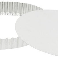 Louis Tellier - 8.66" x 7.87" x 0.98" Tin Plate Round Fluted Tart Mould With Removable Bottom - 126422