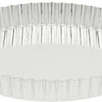 Louis Tellier - 8.66" x 7.87" x 0.98" Tin Plate Round Fluted Tart Mould With Removable Bottom - 126422
