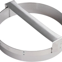 Louis Tellier - 9.44" Stainless Steel Plain Round & Galette Des Rois Pastry Cutter with Handle - 845140