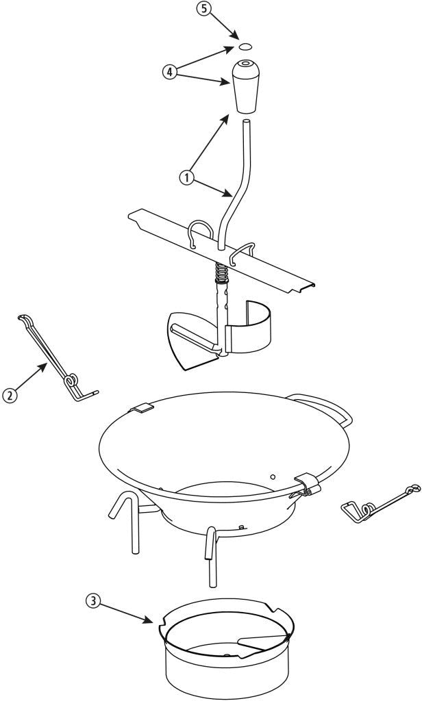 Louis Tellier - Shaft, Handle & Crossbar for Tinned Mill M5 - M5002 - discontinued