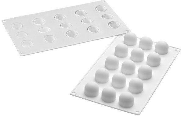 Louis Tellier - Silicone 15 Compartment Square Sphere Baking Mold with Boarder - CURVETRUFFLE 20