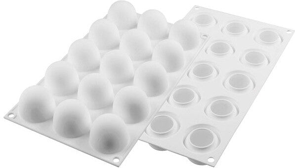 Louis Tellier - Silicone 15 Compartment Square Sphere Baking Mold with Boarder - CURVETRUFFLE 40