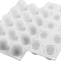 Louis Tellier - Silicone 15 Compartment Square Sphere Baking Mold with Boarder - CURVETRUFFLE 40