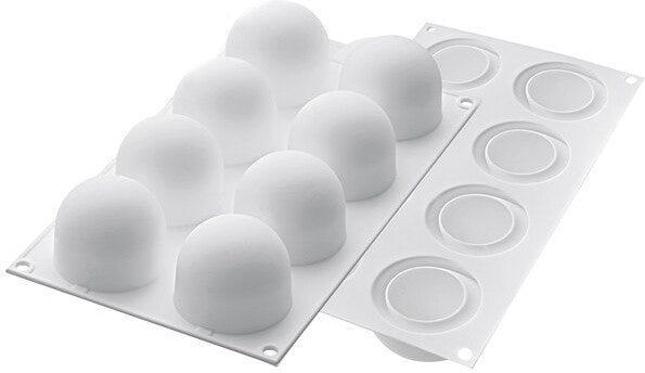 Louis Tellier - Silicone 8 Compartment Micro Baking Mold with Boarder - CURVETRUFFLE 70