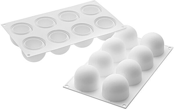 Louis Tellier - Silicone 8 Compartment Micro Baking Mold with Boarder - CURVETRUFFLE120