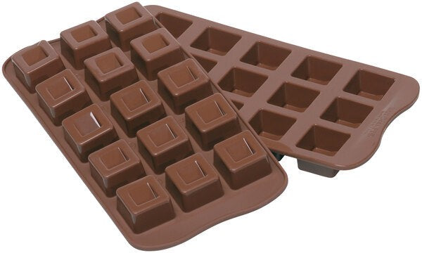 Louis Tellier - Silicone Brown 15 Compartment Chocolate Baking Mold - SCG02