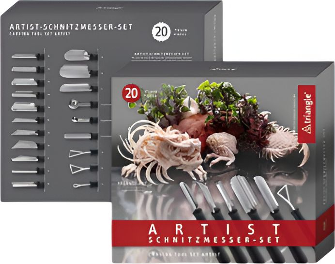 Louis Tellier - Stainless Steel Artist Carving Tools, Pack of 20 - 90 858 20 02