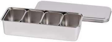 Louis Tellier - Stainless Steel Japanese Box With 4 Bins N4390T - N4410