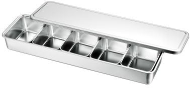 Louis Tellier - Stainless Steel Japanese Mini Box Container With 5 Bins N4391T - N4411