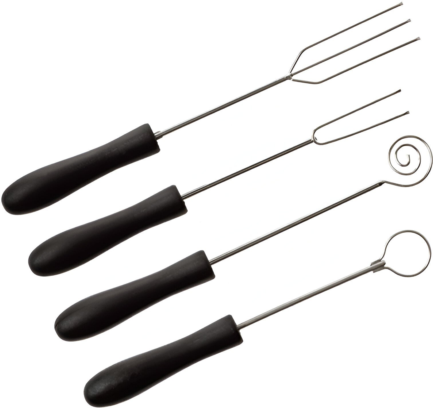 Louis Tellier - Stainless Steel Spits to Dunk Chocolate Forks with Plastic Handle, Pack of 4 - ID5000