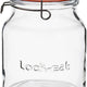 Luigi Bormioli - 67oz Lock-Eat Handy Jar with Lid, Set of 6 - 4551216301