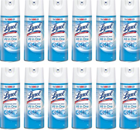 Lysol - 350 gm Crisp Linen Disinfectant Sprayer Bottles, 12/Case - HCP02132