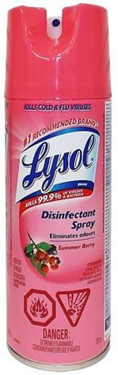 Lysol - 350 gm Summer Berry Disinfectant Spray, 12Btl/Cs - RBG78002