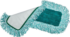 M2 Professional - 18" Green MicroFibre Dry Pad with Fringe, 12/Cs - MFP-5518