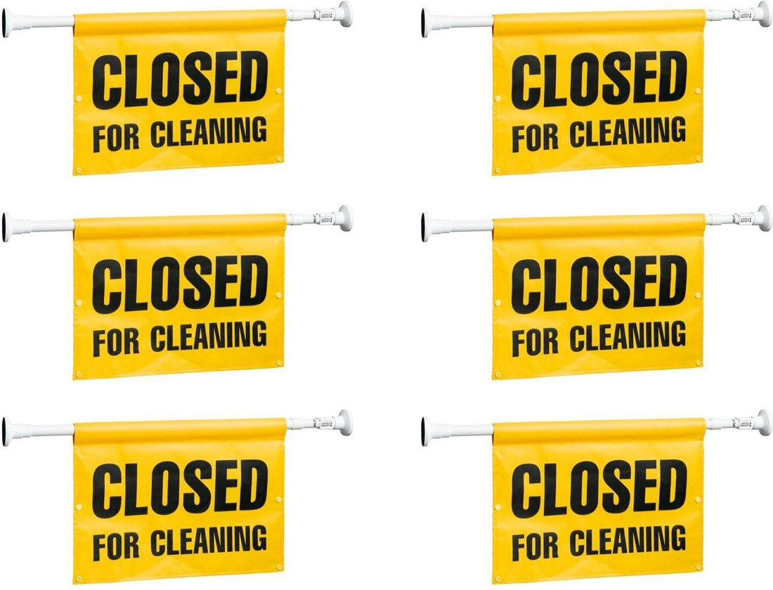M2 Professional - "Closed for Cleaning" Hanging Door Sign - English / French, 6/Cs - WFD9002