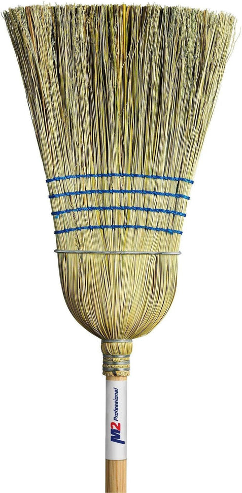 M2 Professional - Heavy Duty Industrial Corn Broom-4 String - MPCBC500