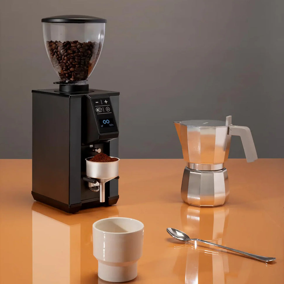 Macap - Inst LEO 55 Essential, Wrinkled Black Residential Coffee Grinder with 55 mm Burrs - ALEES171US