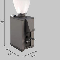 Macap - Leo 55 Easy Wrinkled Black Push-Button On-Demand Espresso Grinder with 55 mm Flat Burrs - ALEEA171US