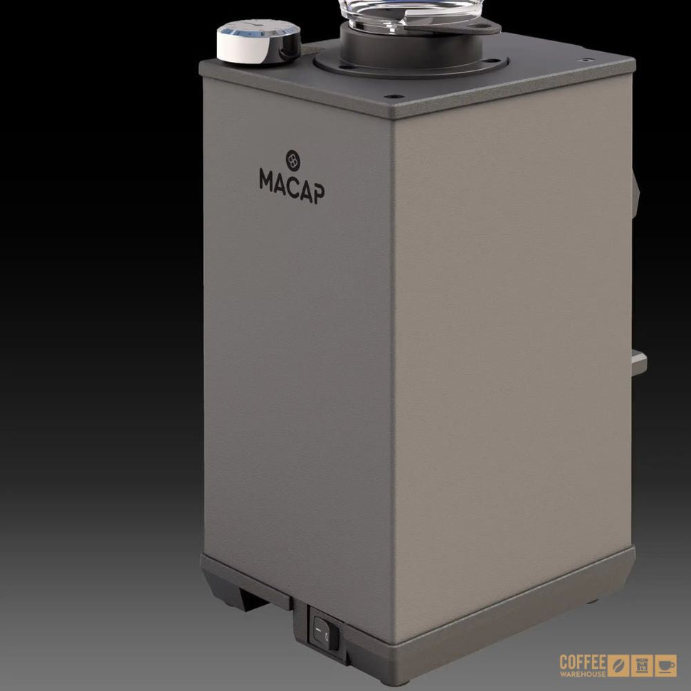 Macap - Leo 55 Easy Wrinkled Black Push-Button On-Demand Espresso Grinder with 55 mm Flat Burrs - ALEEA171US