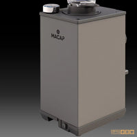 Macap - Leo 55 Easy Wrinkled Black Push-Button On-Demand Espresso Grinder with 55 mm Flat Burrs - ALEEA171US
