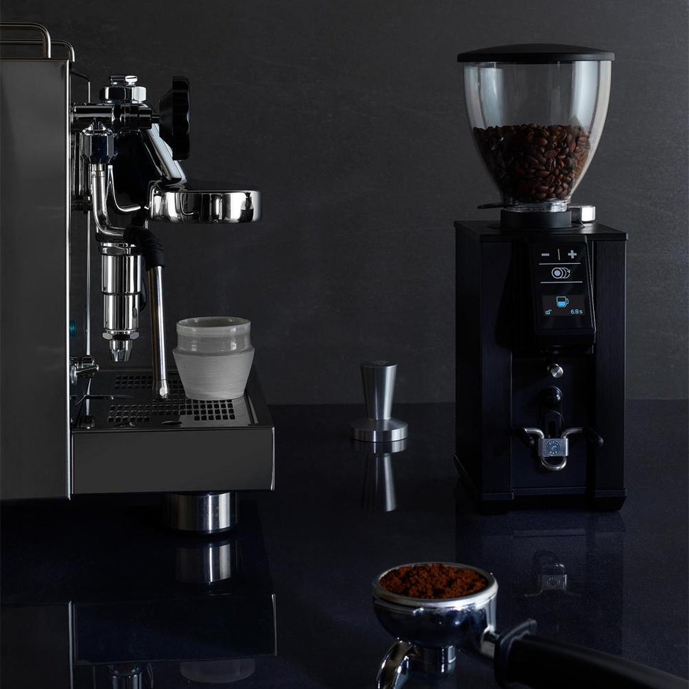 Macap - Leo 55 Satin Black Push-Button On-Demand Espresso Grinder with 55 mm Flat Burrs - ALE55120US