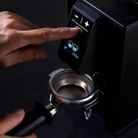 Macap - Leo 55 Satin Black Push-Button On-Demand Espresso Grinder with 55 mm Flat Burrs - ALE55120US
