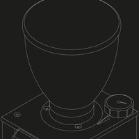 Macap - Leo 55 Satin Black Push-Button On-Demand Espresso Grinder with 55 mm Flat Burrs - ALE55120US