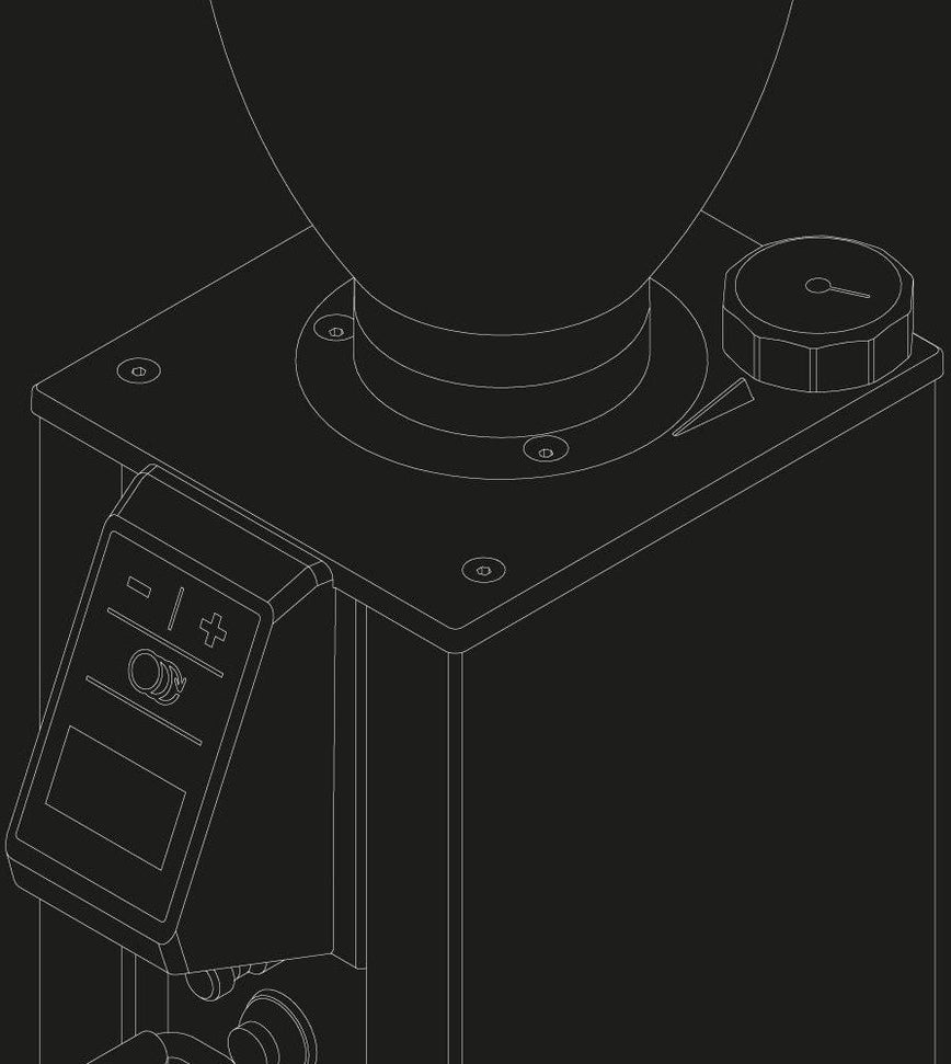 Macap - Leo 55 Satin Black Push-Button On-Demand Espresso Grinder with 55 mm Flat Burrs - ALE55120US
