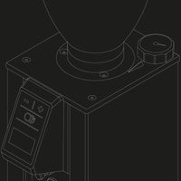 Macap - Leo 55 Satin Black Push-Button On-Demand Espresso Grinder with 55 mm Flat Burrs - ALE55120US